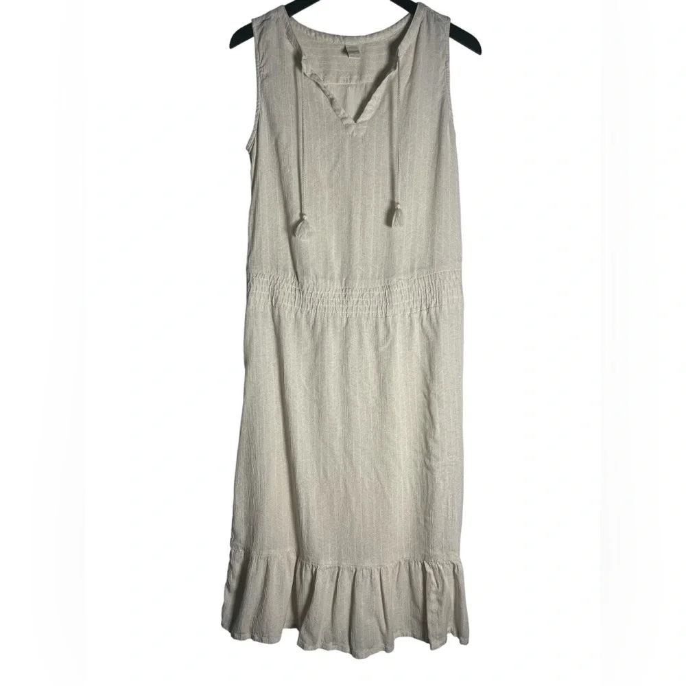 Ladies Prana Flowy Ruffled Sleeveless Maxi Dress Size Small - Picture 1 of 6